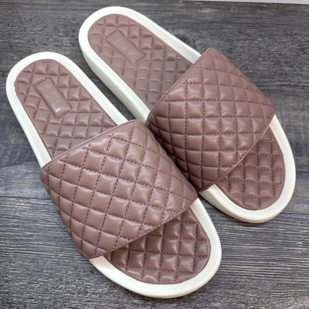 APL Slides Men's 10 Lusso Mauve Beachwood/Pristine Leather Sandals NEW
